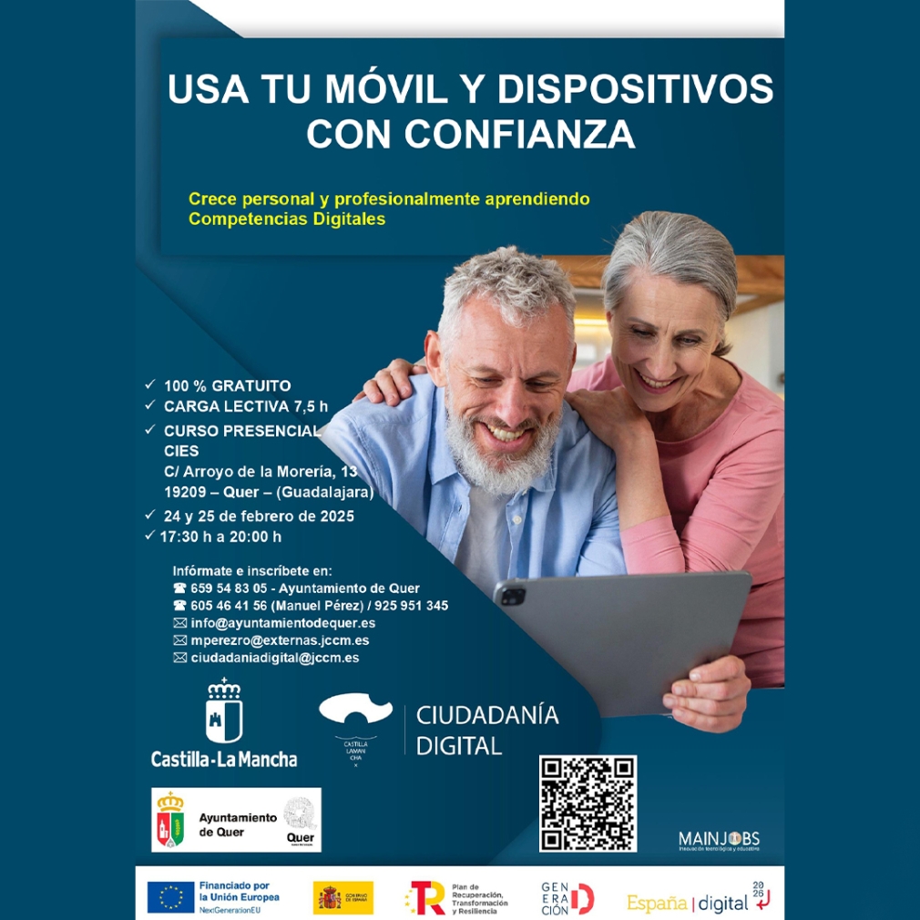 Curso sobre cómo usar tu móvil y resto de dispositivos electrónicos con confianza