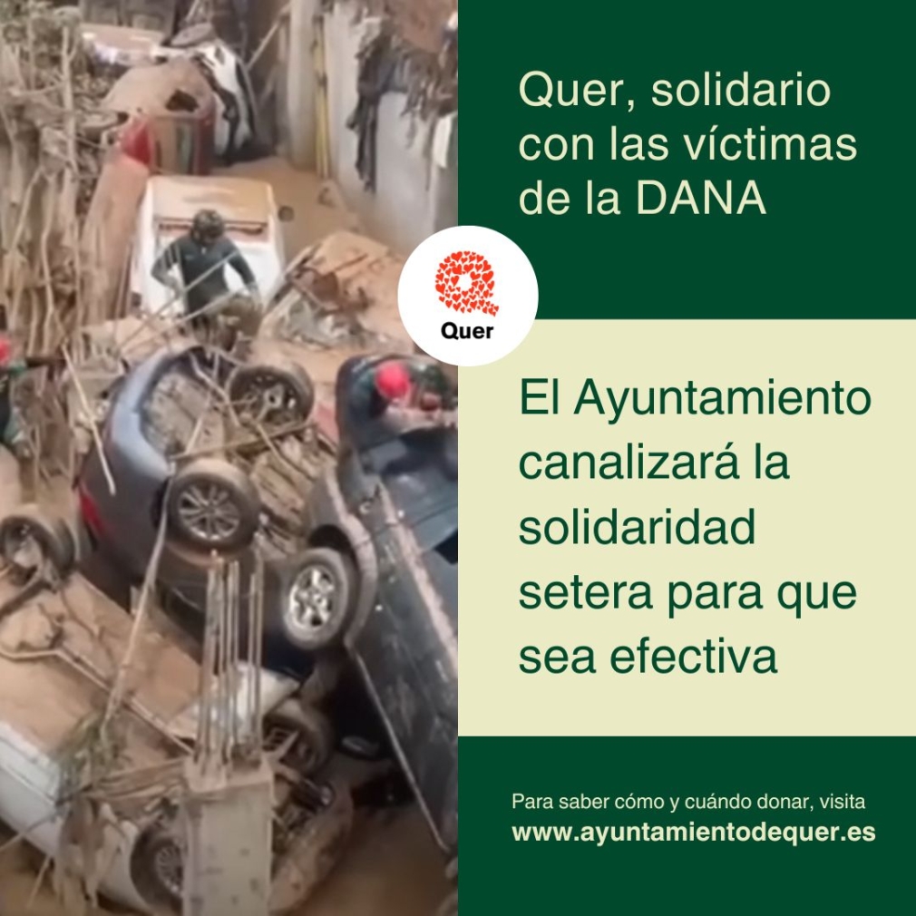 Quer canalizará su solidaridad con los afectados por la DANA de forma coordinada con las autoridades