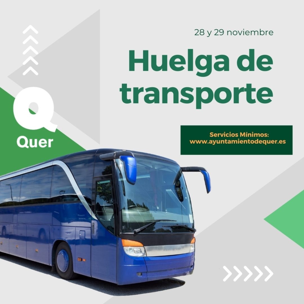 Huelga de transporte. 28 y 29 de noviembre